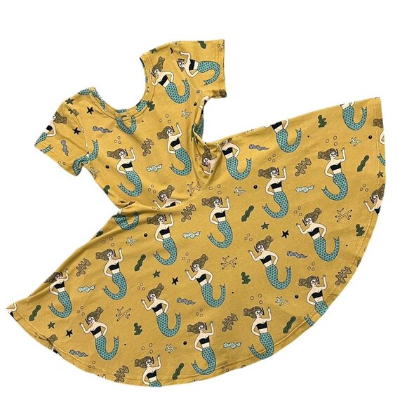 Raspberry Republic Sz 128/134 (7-9Y) Organic Mermaid Twirl Dress - Picture 8 of 10